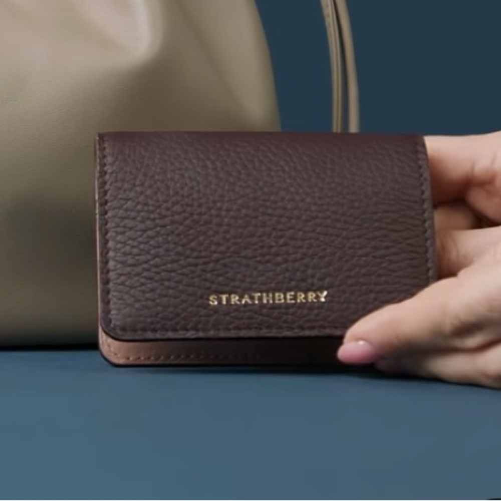 Strathberry Bifold Leather Card Holder